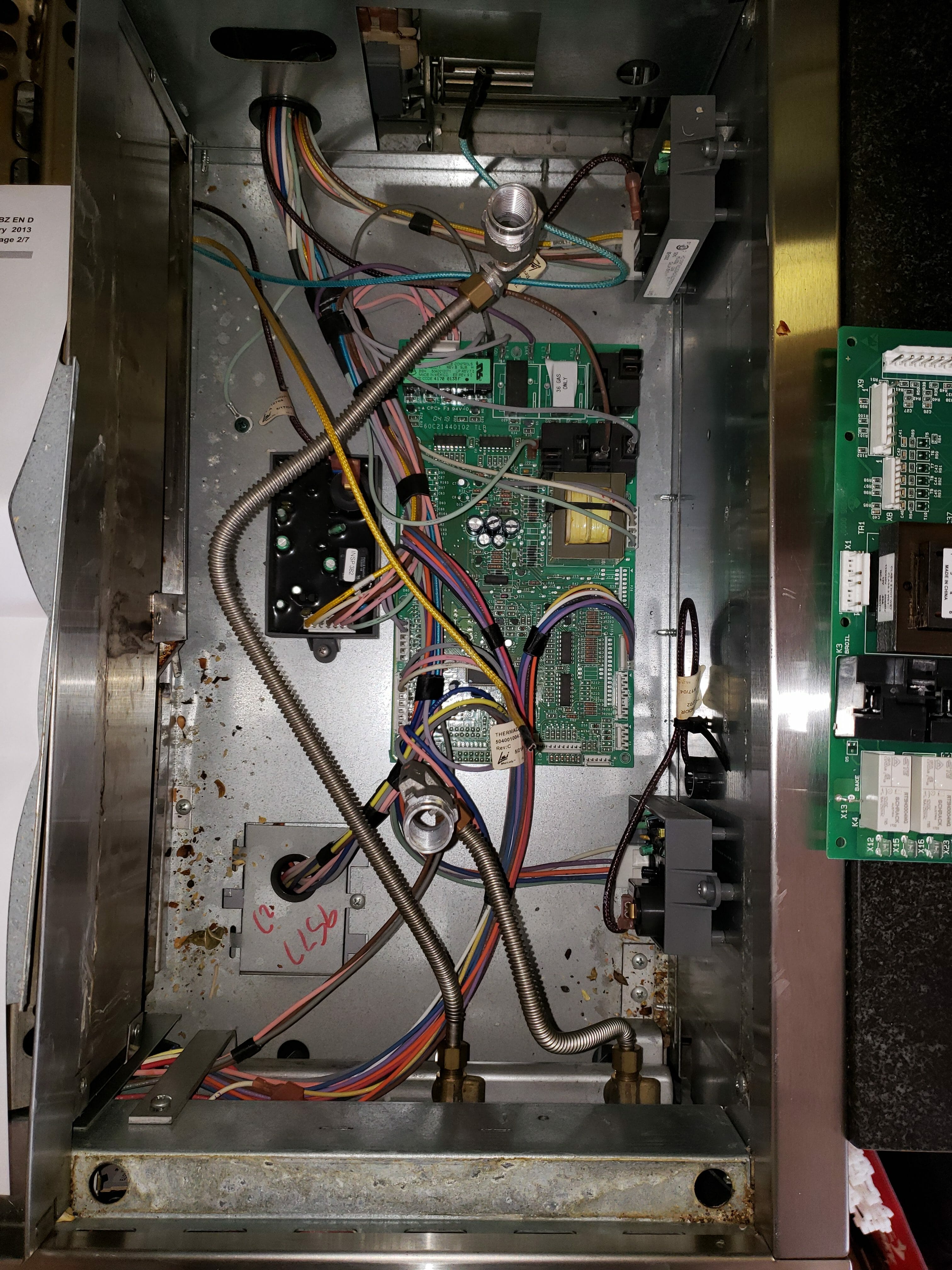 Thermador range PG364GLBS oven not working, flashing, Repair San Francisco,CA KIT Appliance